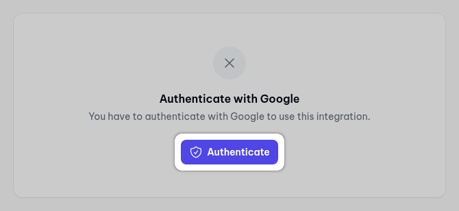 Click Authenticate button