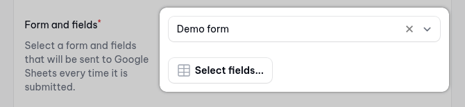 Select form