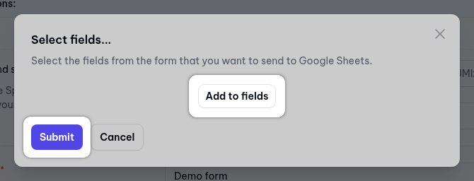 Select form fields