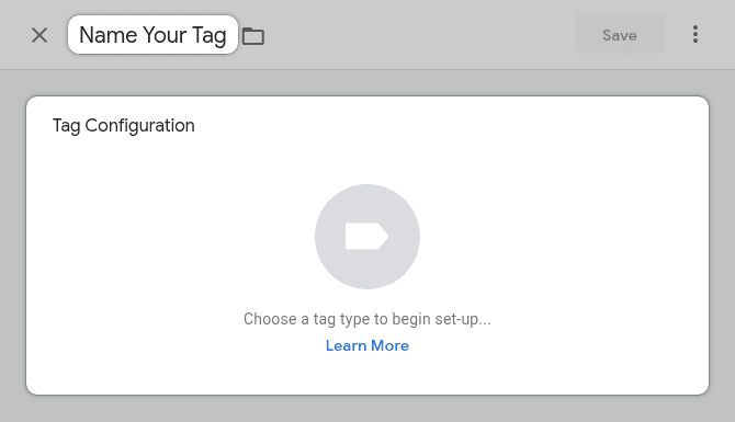 GTM name the tag and configure