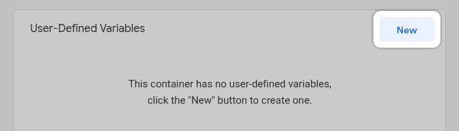 GTM new User-Defined Variable