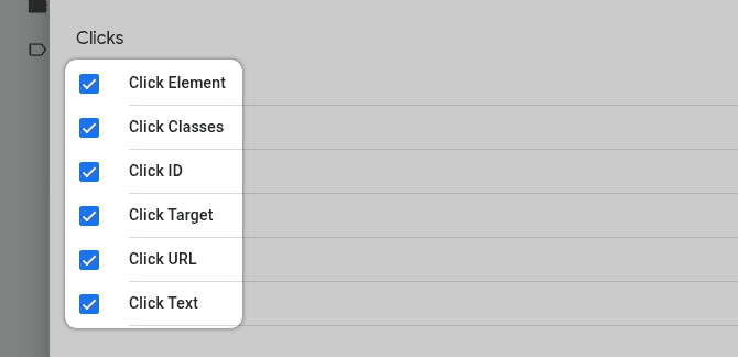 GTM Clicks Build-In Variables