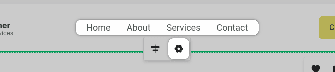 MailerLite configure top menu