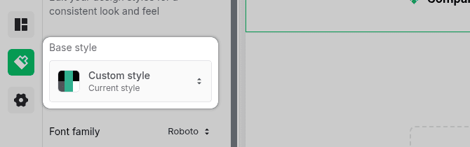 MailerLite base style options