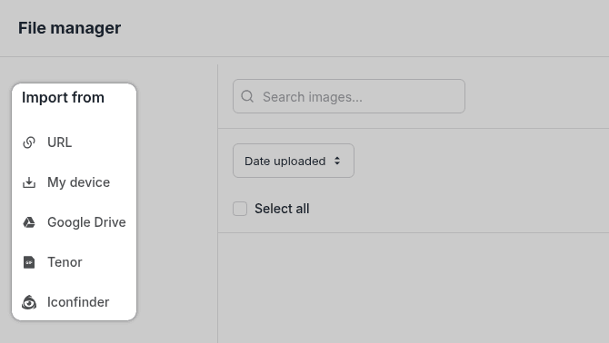 MailerLite file manager data source