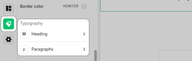MailerLite typography settings