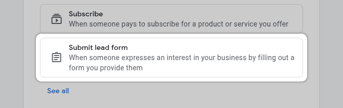 Google Ads Select Conversion Action