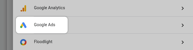 GTM Select Google Ads Tag Type