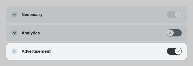 User granting Advertisement consent via the banner