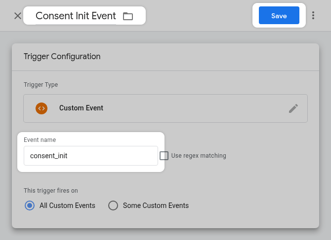 Custom event trigger with default consent in Google Consent Mode V2