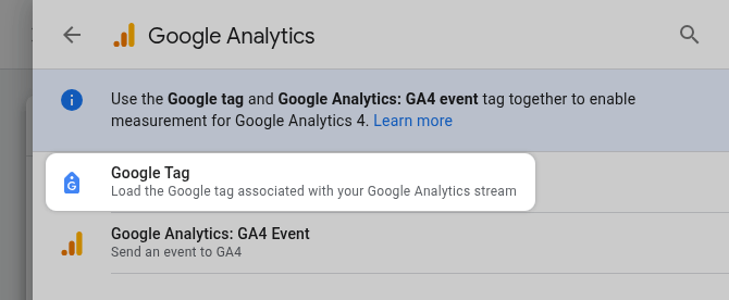 Google tag in GTM