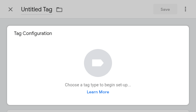 Tag configuration in Google Tag Manager