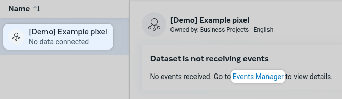 Select business portfolio Datasets and pixels