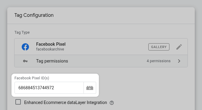 Paste your Dataset ID in GTM