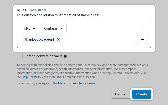 Custom Conversion Rules