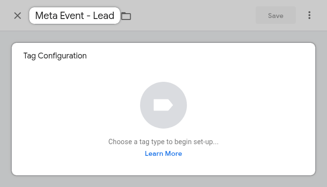 GTM Tag name and configuration